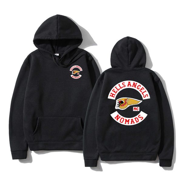 

men's hoodies sweatshirts amazing oversized essential men women hells angels forever nomads hoodies graphic sweatshirts ladies long sle, Black