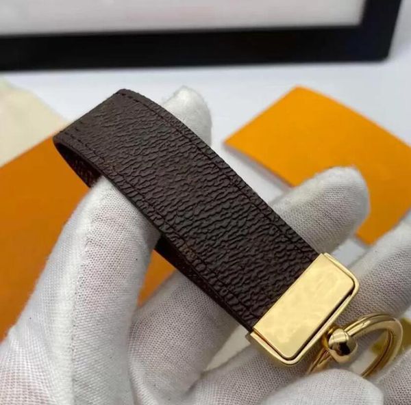 

luxury fashion 4 styles of leather keychain alloy letters cars key chain bag pendant couple car keychains gift long buckle accessories, Silver