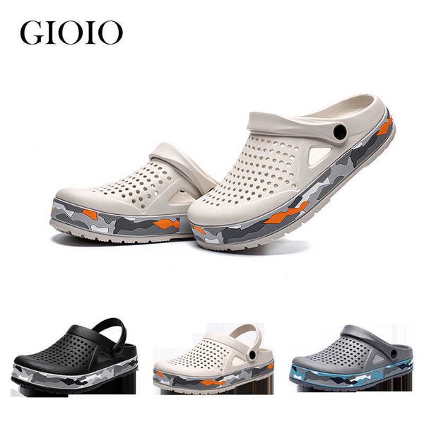 

sandals brand clogs men sandals casual shoes eva lightweight slippers colorful shoes for summer beach zapatos hombre t230208, Black
