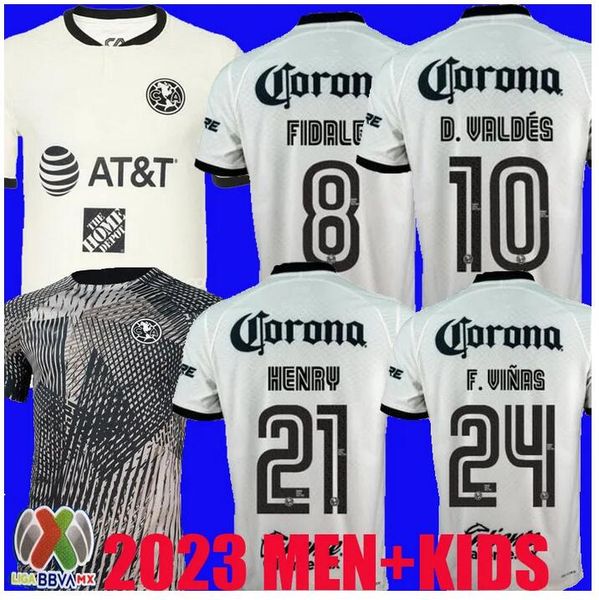 

liga mx club america soccer jerseys third 2023 2024 r.martinez d.valdes g.ochoa fidalgo henry home away 3rd pre match 23 24 football men wom, Black;yellow