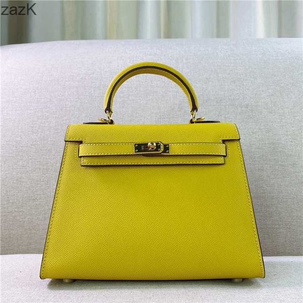

2023 designer bag shoulder leather kellies herm es versatile bags fashionable pattern palm one large capacity messenger women's hand fa