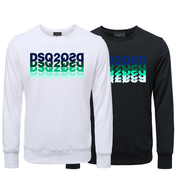 

new icon hoodie pullover dsqicond2 sweater men's loose fashion brand long sleeve round neck casual hoodie, Black