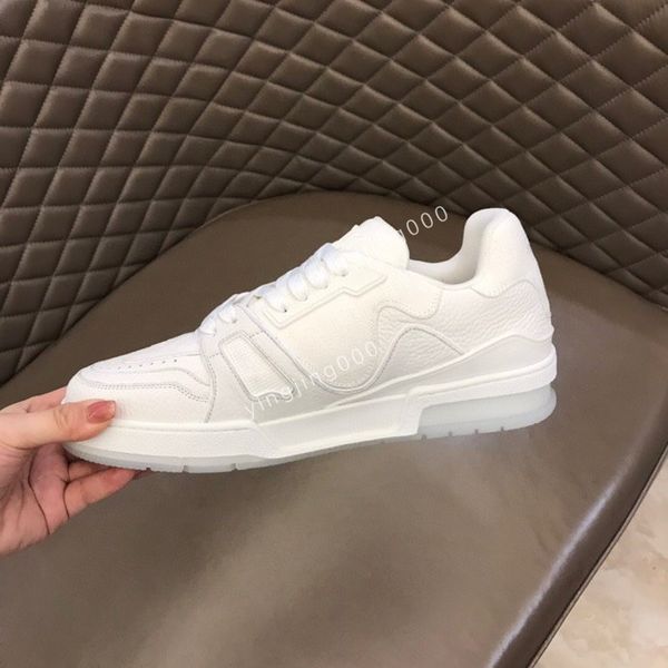 

2023 designer sneaker casual shoes alligator-embossed black grey brown white green calf leather french mens shoe size38-45 rd220803