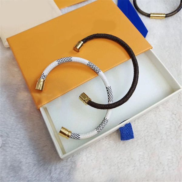 

smooth leather bracelets men luxury jewelry designer charm bracelet adjustable rope bangle friendship simple pink black classic bracelets de, Golden;silver