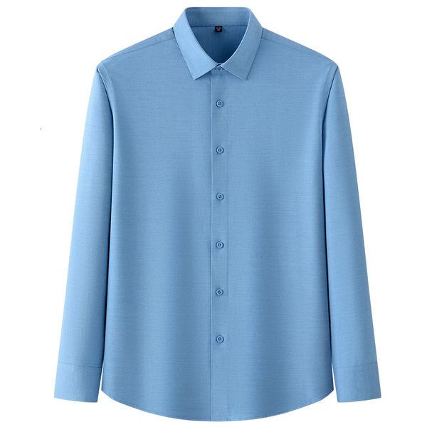 

men's casual shirts size s to 5xl men dress shirt solid light luxury longsleeved wool cotton casual s spring autumn business clothing 2, White;black