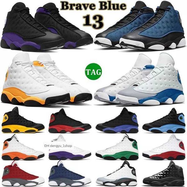 

jumpman 13 basketball shoes men sneakers black flint 13s del sol playground navy university blue black cat court purple starfish retros jord