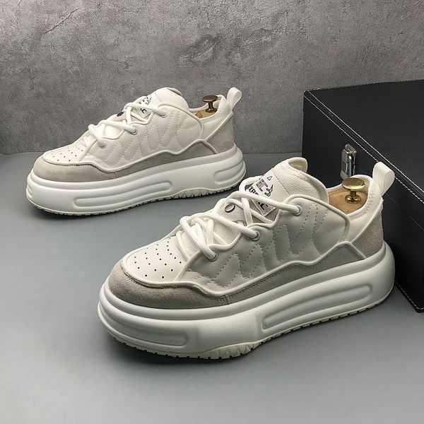 

european style dress party wedding shoes spring fashion breathable light casual sneakers thick bottom business leisure walking loafers d45, Black
