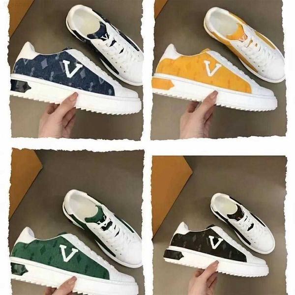 

2023 casual shoes designer sneakers leather lace up fashion lady trainers womens outdoor with box, Black