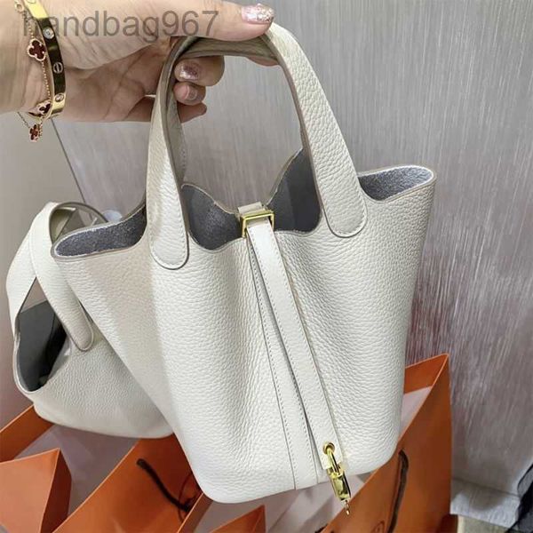 

ladies women designer bag hermee bags birkins classic 2023 vegetable picotin locks basket women's leather portable bucket graffiti larg