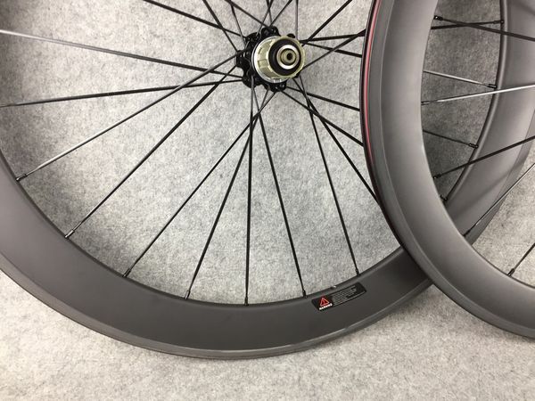 

60mm clincher carbon wheelset disc hub glossy wheels with spoken and hubs gfdhgfh