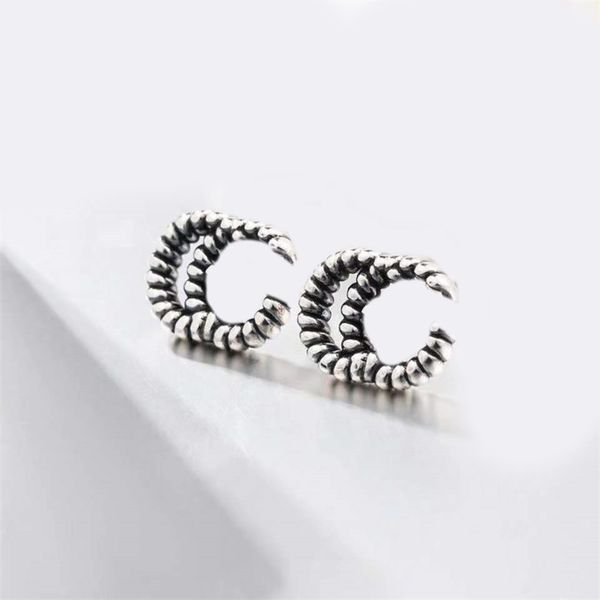 

stud earring jewlery designer for women luxury earrings cjeweler homme ohrringe famous silver color small exquisite hiphop letters designer, Golden;silver