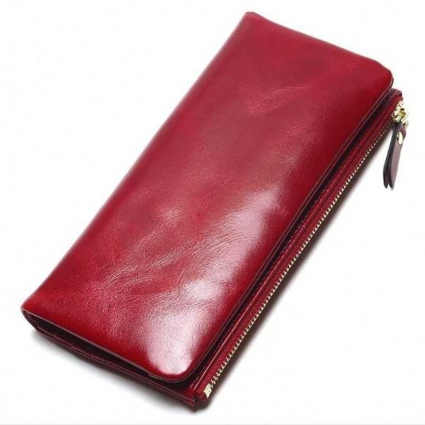 

wallets women wallet genuine leather long style money clutch bag luxury designer ladies coin purse brand card holder g230209, Red;black