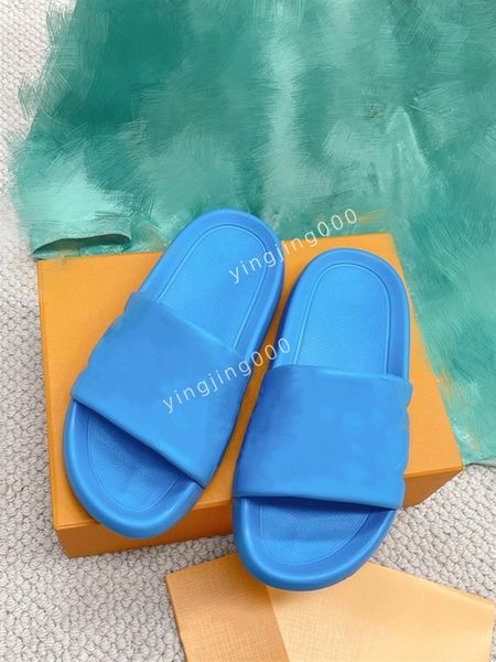 

slipper pool pillow mules women designers sandals sunset flat comfort mules padded front strap slippers fashionable, Black