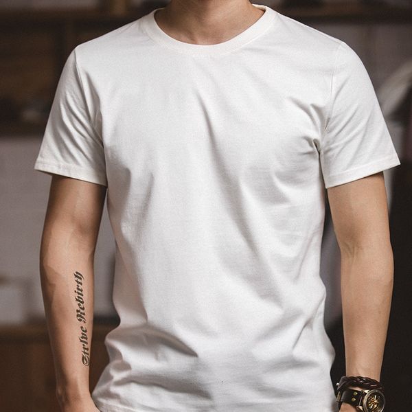 

men's tshirts maden 2pcs solid cotton tshirts shortsleeved round neck black white tshirt classic version clothing trendy 230209, White;black