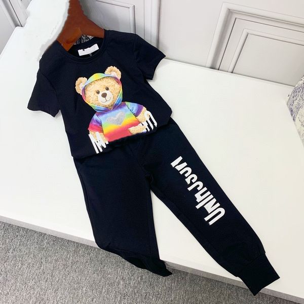 

kids designer set pant kid sets baby clothers long trouser 2pics toddler t shirt clothing boy girl tracksuits short sleeve suits luxury summ, White
