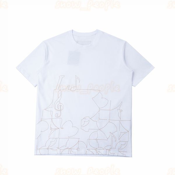 

men womens fashion embroidery t shirt designer mens short sleeve tees couples casual ribbed collar summer tees asian size s-xl, White;black