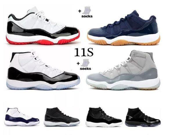 

jumpman 11 11s kids big boy basketball shoes 25th anniversary low legend university blue white bred concord cap and gown big kid sneakers tr, Black
