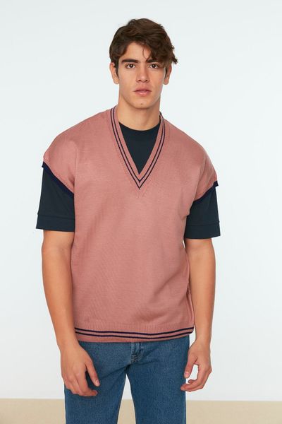

men's sweaters trendyol male line detayl jumper tmnaw22kz1590 230209, White;black