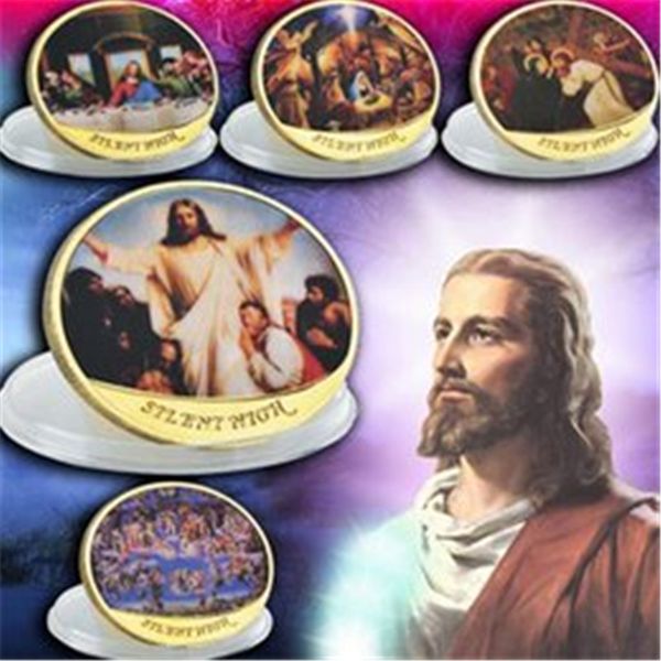 

arts and crafts birth of christ inlay commemorative coin proof lucky money value