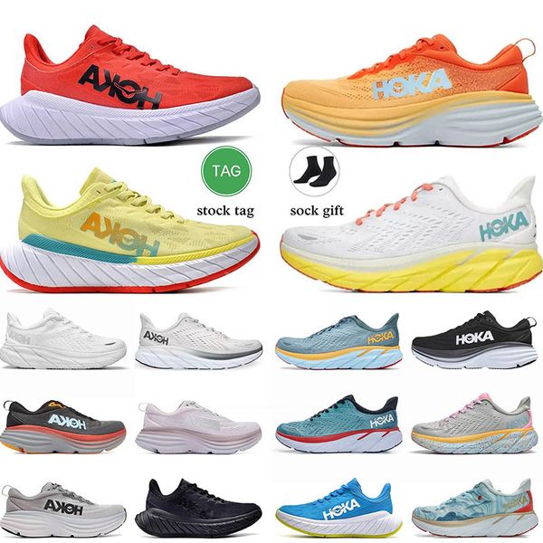 

hoka one bondi 8 carbon x2 running shoe clifton 8 training sneakers accepted lifestyle shock absorption highway designer hokas women men sho