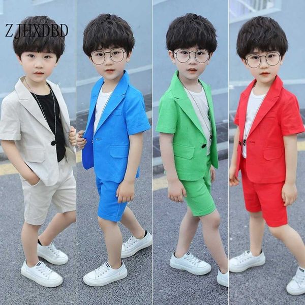 

clothing sets baby boys suits boy costume 2020 summer kids blazers toddler girl boy suit formal wedding wear 2pcs cotton children clothing s, White