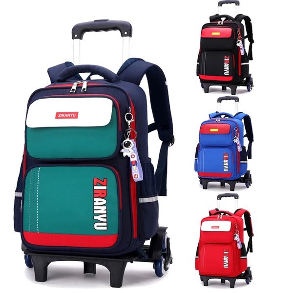 

backpacks rolling backpack for kids girls boy wheeled bag student trolley schoolbags carry on kids luggage primary junior high school bag 23