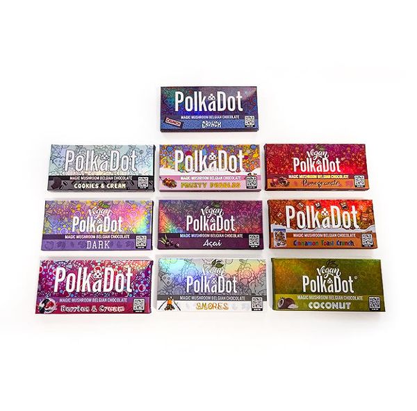 

polkadot chocolate bar box magic mushrooms 4g polka dot chocolate bars packaging packing boxes 14 flavors