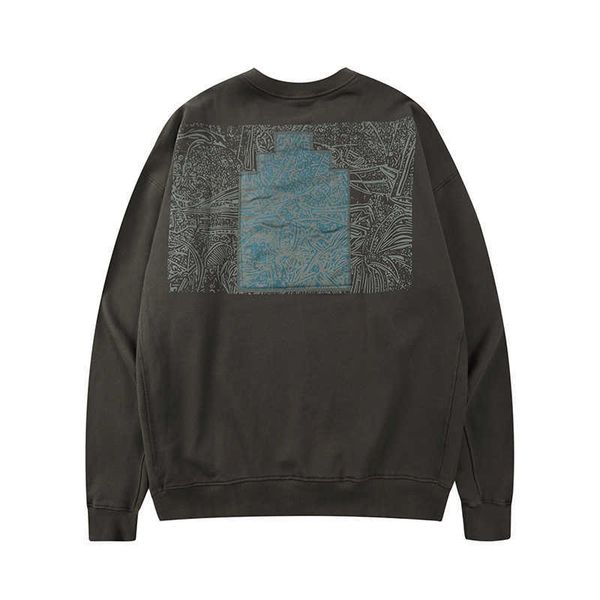 

men's hoodies sweatshirts 22ss washed and make old cavempt hoodies men women eu size 100 cotton cavempt pullover vintage clothes autumn, Black