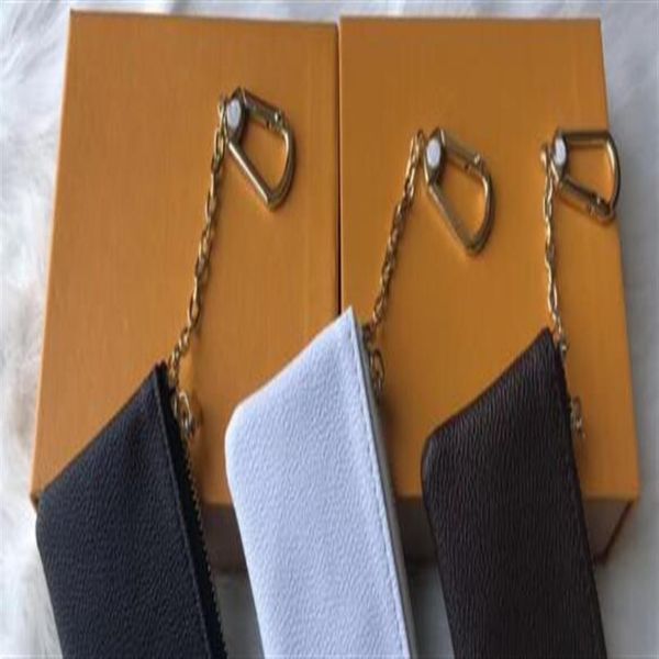 

key pouch damier leather holds famous key holder coin purse small leather goods bag309k, Red;black