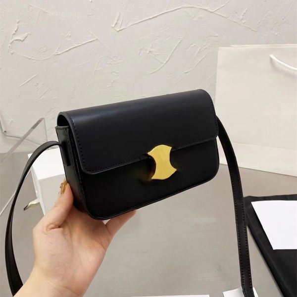 

2023leather triomphe shoulder bag women's men's handbag flip horizontal satchel luxury designer women's fashionable evening b