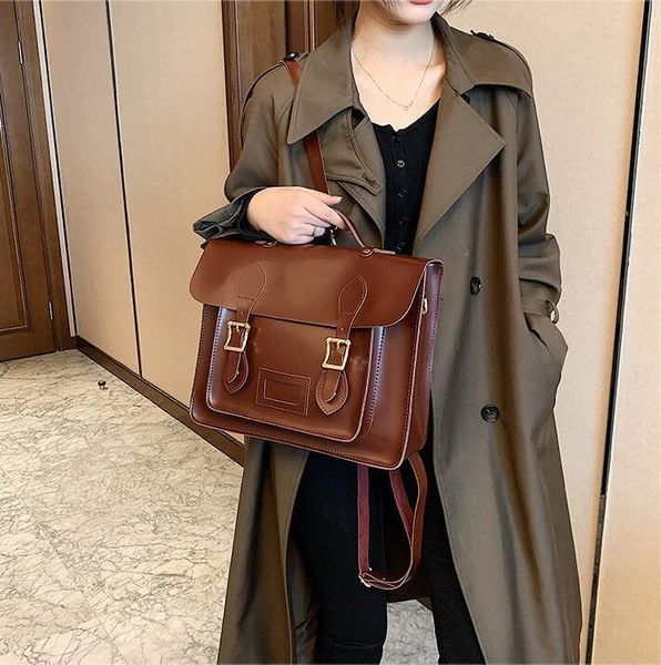 

school bags 2023 women's retro backpack multiple back style large capacity messenger cambridge jk uniform 230210