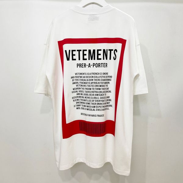 

vetements tshirt fashion mens t shirts women clothes casual cotton tee, White;black
