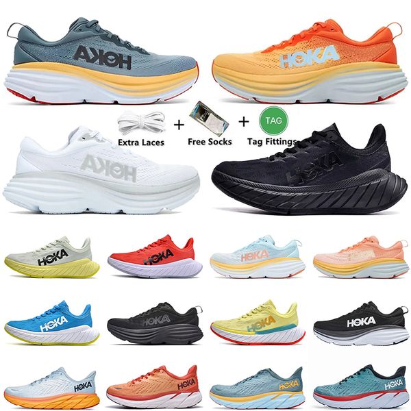 

new quality running hoka shoes hokas one bondi 8 triple black white harbor mist lunar rock carbon x 2 coral clifton summer women mens walkin