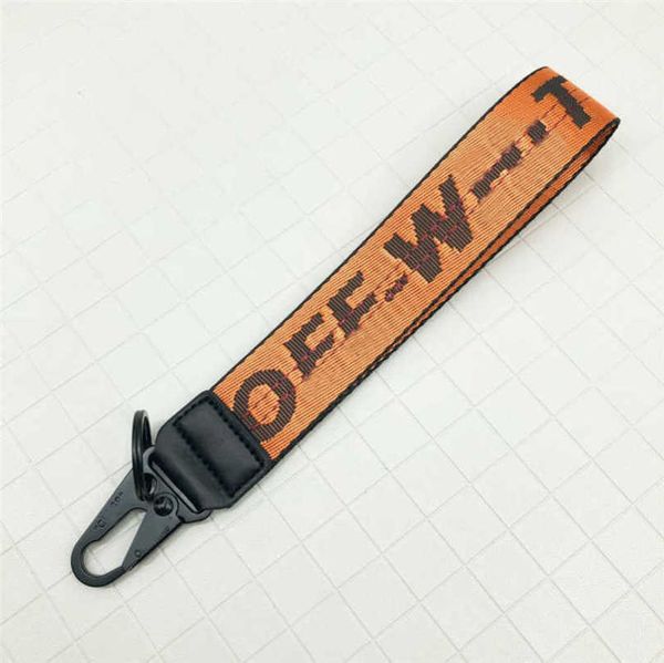 

white luxury offs key rings brand keychains clear rubber jelly letter print keys ring fashion men women canvas keychain camera pendant belt, Silver
