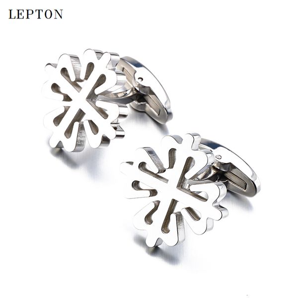 

cuff links high polishing stainless steel cufflinks for mens wedding groom lepton brand business party cufflinks 230210, Silver