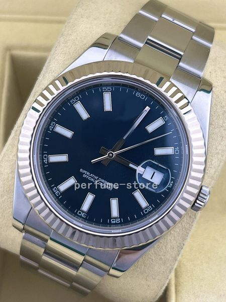 

luxury wristwatch automatic 2023 qc brand datejust 41mm blue index dial stainless steel fluted / jubilee 126334 men watch the same as 32/35, Slivery;brown