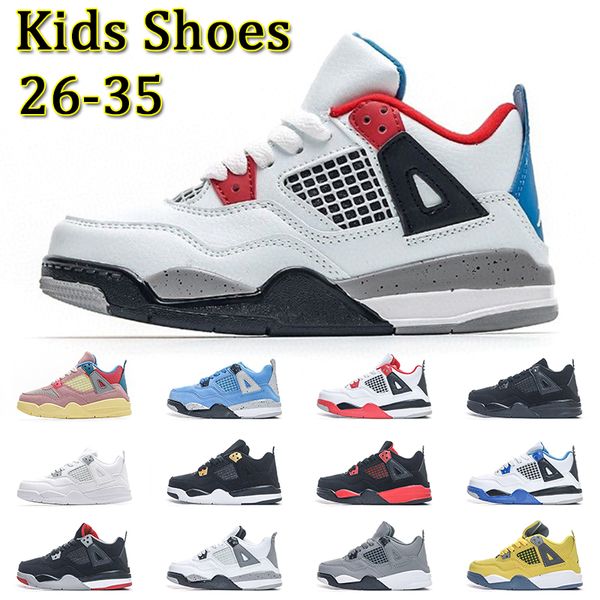 

kids shoes 4s black shoe boys cat sneaker 4 designer basketball sports military trainers baby kid youth toddler infants girls pour sneakers