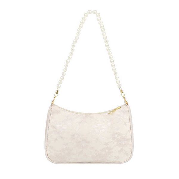 

evening bags summer underarm shoulder bag for women messenger handbags pearls chains armpit purse g230208