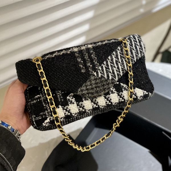 

women shoulder bag fashion designer bags lady luxury handbags woolen envelope and flap bag messenger cross body luxurys wallet purse handbag