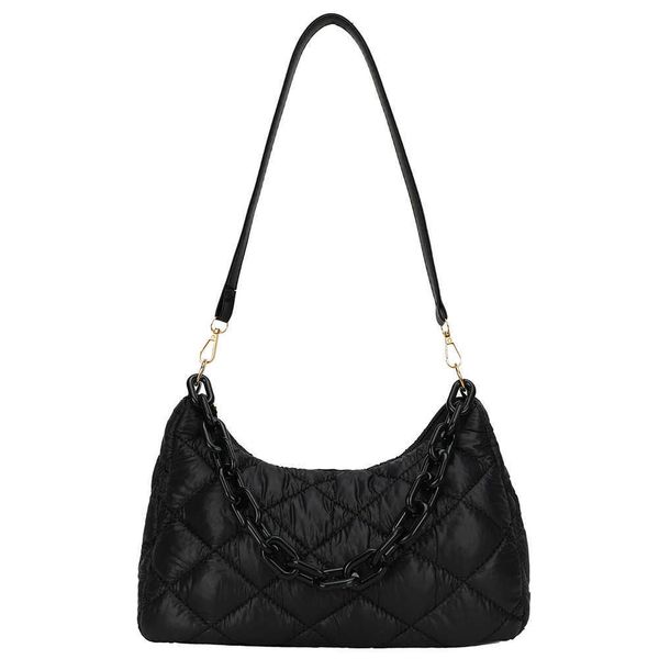 

evening bags quilted messenger bag cotton padded chain ladies commuters bag solid winter nylon fashion casual all-match for girls shopping g