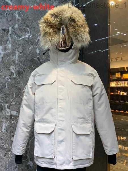 

winter down jacket men's coat fashion windproof waterproof outdoor thick warm parka real wolf fur hooded jackets 9 styles man 7i4kd, Black
