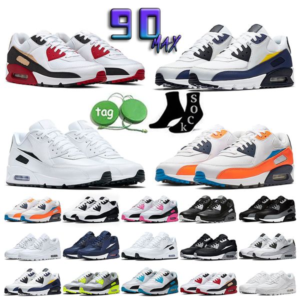 

air sneakers max 90 running shoes for men triple black white gum unc cny usa rose pink cool grey camowabb midnight blue 90s breath trainers