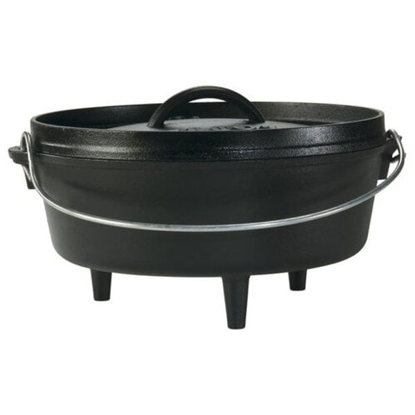 

lodge 4 quart cast iron camp dutch oven l10c03 with lid compass