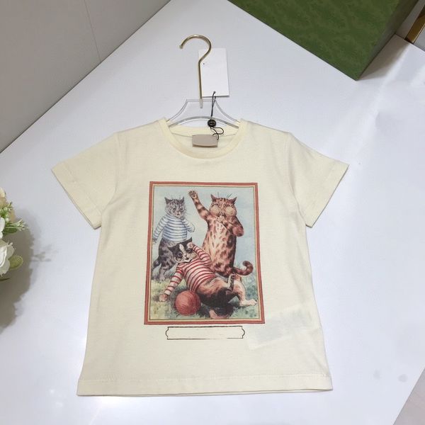 

kid designer t shirt toddler tee shirt kids clothes child tshirt baby clothe 1-14 ages girl short sleeve luxury brand summer shirt letters c, Blue