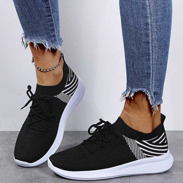 

dress shoes 2021 spring/summer women shoes sneakers lace up light vulcanized shoes female mesh sneakers women casual shoes plus size g230209, Black