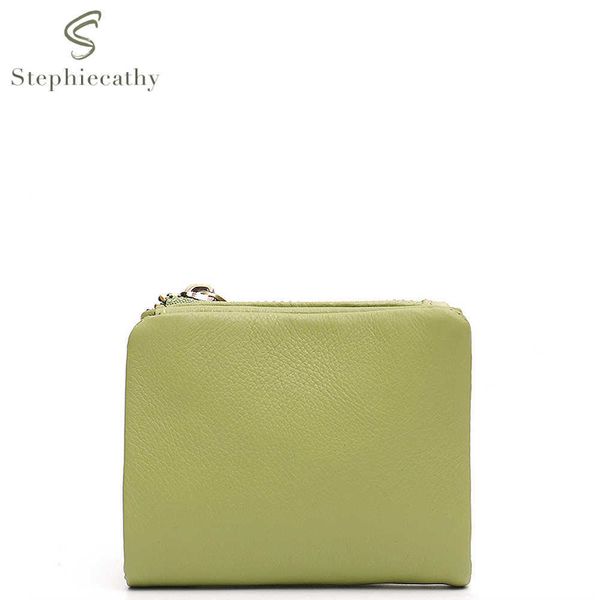 

wallets sc fashion cowhide short wallet for women brand design functional zipper card holder female genuine leather change coin purses g2302, Red;black