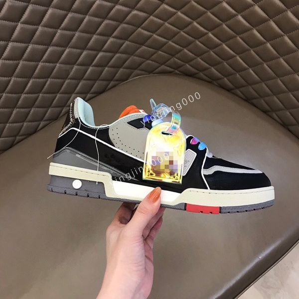 

2023 breathable men's casual sports sneakers mixed colors patchwork lace-up waterproof round canvas shoes size38-44 rd221012, Black