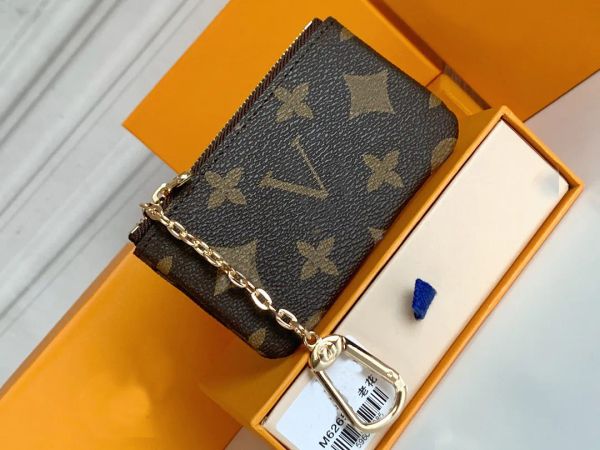 

louis vuitton lv womens men women key wallets designer fashion coin purse card holder genuine leather zipper bag accessoires m62650, Red;black