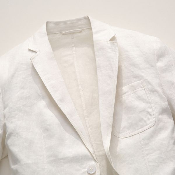 

men's suits blazers arrival fashion high end linen casual summer thin slim cotton breathable small size m  xl 2xl 3xl 4xl 230210, White;black