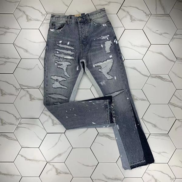 

hm574 mens jeans black cargo pants designer jeans skinny stickers light wash ripped motorcycle rock revival joggers true religions casual el, Blue